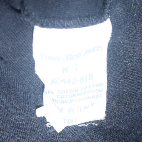 Calvin Klein Jeans Men's Black L Henley Sweatshirt Long Sleeve Cotton
