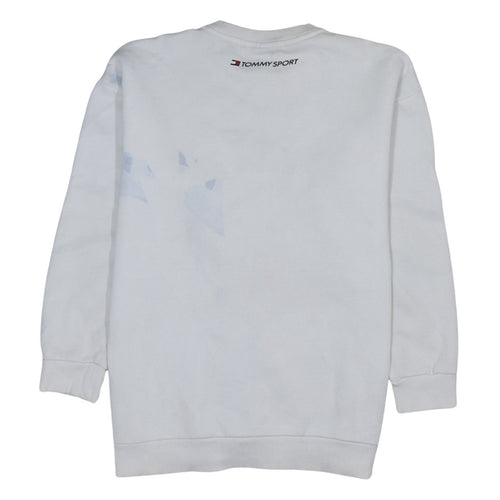Tommy Sport Men's White Small Pullover Logo Sweatshirt