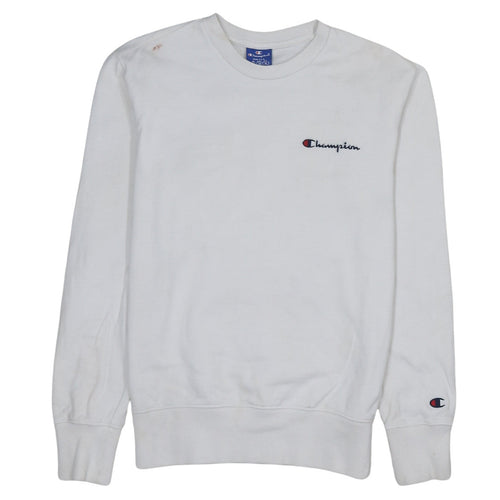 Champion Men's White Small Pullover Crew Neck Sweatshirt