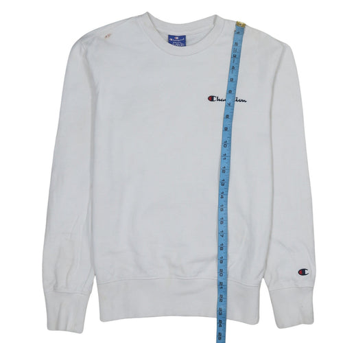 Champion Men's White Small Pullover Crew Neck Sweatshirt