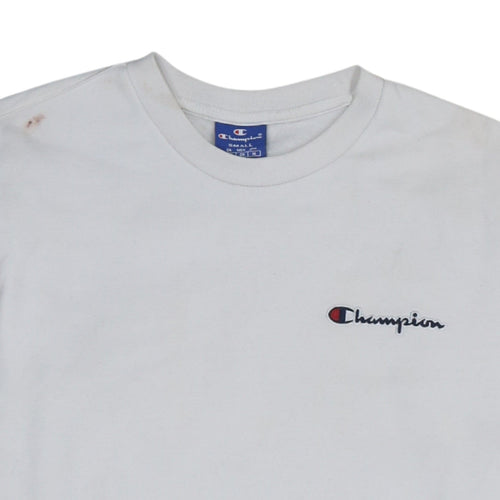 Champion Men's White Small Pullover Crew Neck Sweatshirt