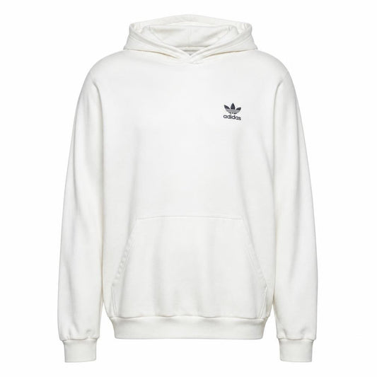 Front view of adidas Men Ivory Pullover Hoodie M Graphic Fleece Sweatshirt