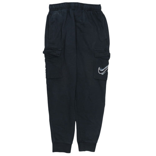 Nike Men's Black Fleece Jogger Trousers M Regular Tapered Fit