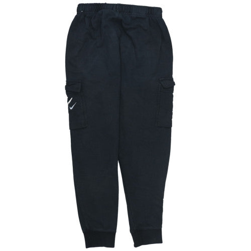 Nike Men's Black Fleece Jogger Trousers M Regular Tapered Fit
