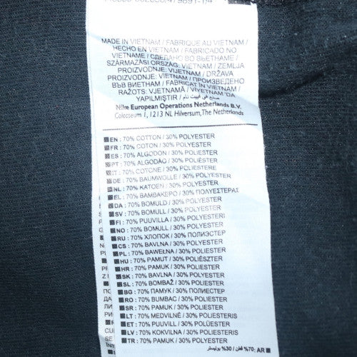 Nike Mens Black L Pullover Sweatshirt Crew Neck Fleece Logo