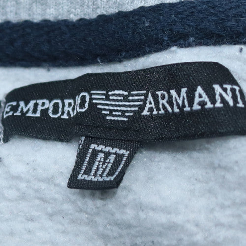Emporio Armani Mens Grey EA7 Logo Sweatshirt Size M Pullover Crew Neck