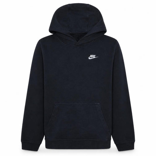 Front view of Nike Teens Black Pullover Hoodie XL Regular Fit Fleece