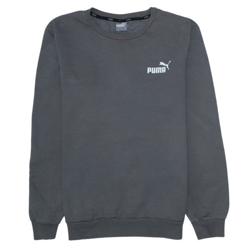 Puma Men's Grey Small Crew Neck Pullover Sweatshirt