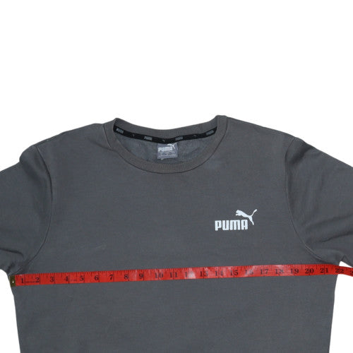 Puma Men's Grey Small Crew Neck Pullover Sweatshirt