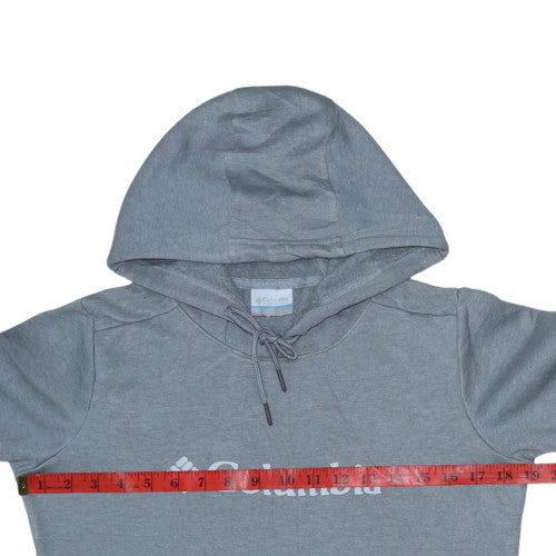 Columbia Men’s Grey Pullover Hoodie S Logo Fleece Outdoor