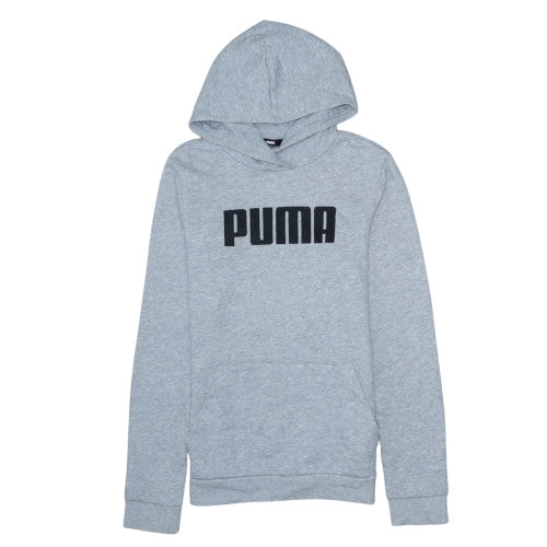 Puma Teens Grey Pullover Hoodie Sweatshirt Size 164 Regular Fit