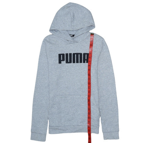 Puma Teens Grey Pullover Hoodie Sweatshirt Size 164 Regular Fit