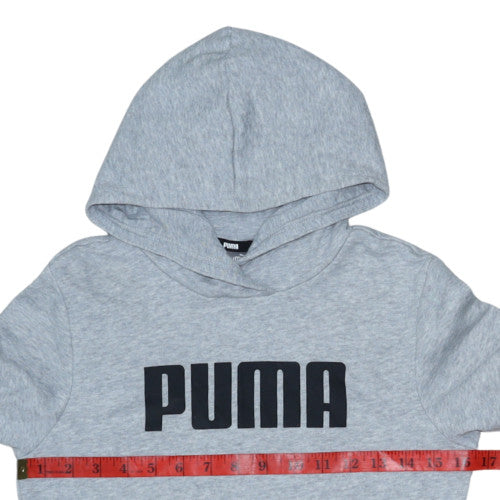 Puma Teens Grey Pullover Hoodie Sweatshirt Size 164 Regular Fit