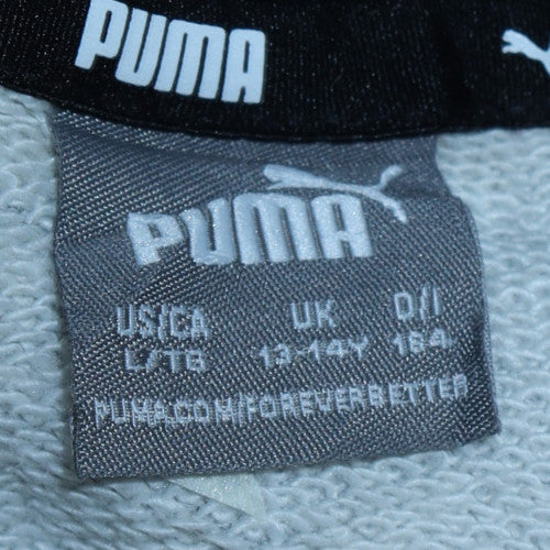 Puma Teens Grey Pullover Hoodie Sweatshirt Size 164 Regular Fit