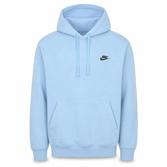 Front view of Nike Men's Blue Pullover Hoodie Size Small Fleece Sweatshirt