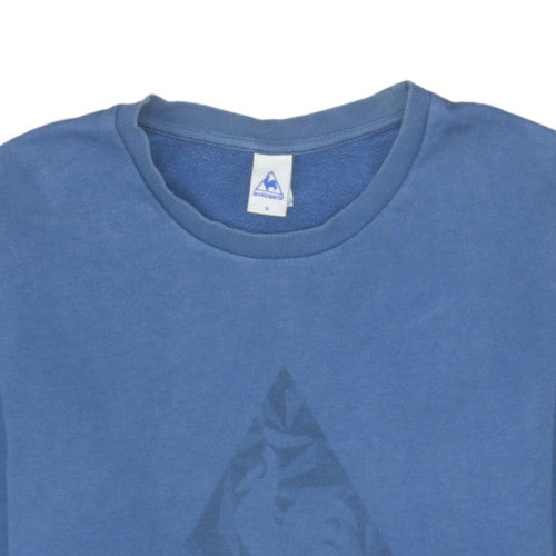 Le Coq Sportif Men's Blue Small Crew Neck Pullover Sweatshirt