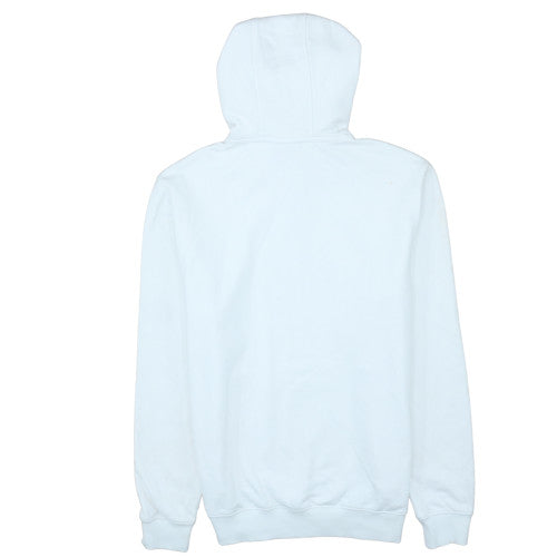Napapijri Men’s White XL Pullover Hoodie with Logo and Kangaroo Pocket