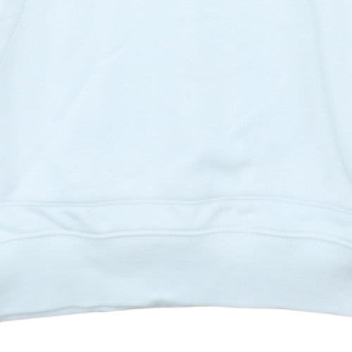 Napapijri Men’s White XL Pullover Hoodie with Logo and Kangaroo Pocket