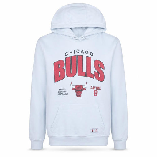 Front view of Primark NBA Chicago Bulls White Men's M Pullover Hoodie