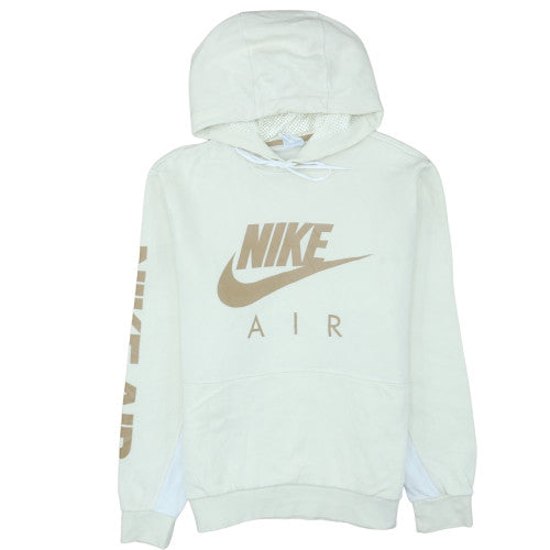 Nike Men’s Beige Pullover Hoodie M Logo Graphic Sportswear