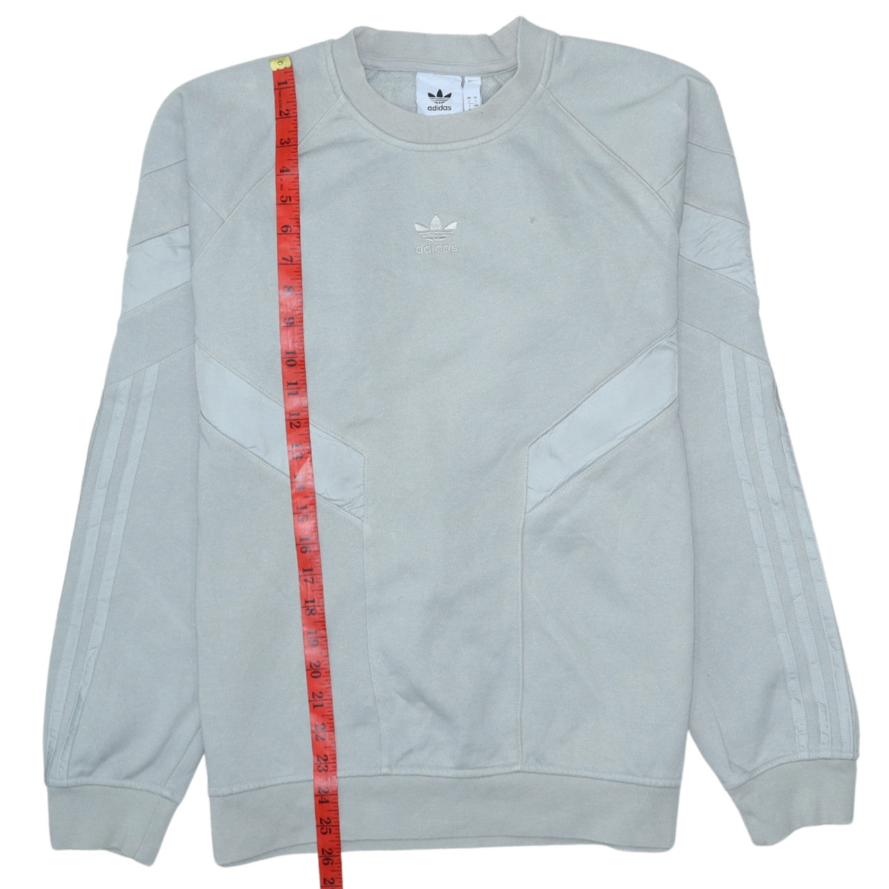 adidas Men Grey Crew Neck Pullover Sweatshirt Small