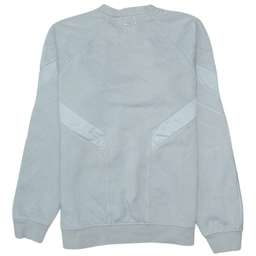 adidas Men Grey Crew Neck Pullover Sweatshirt Small