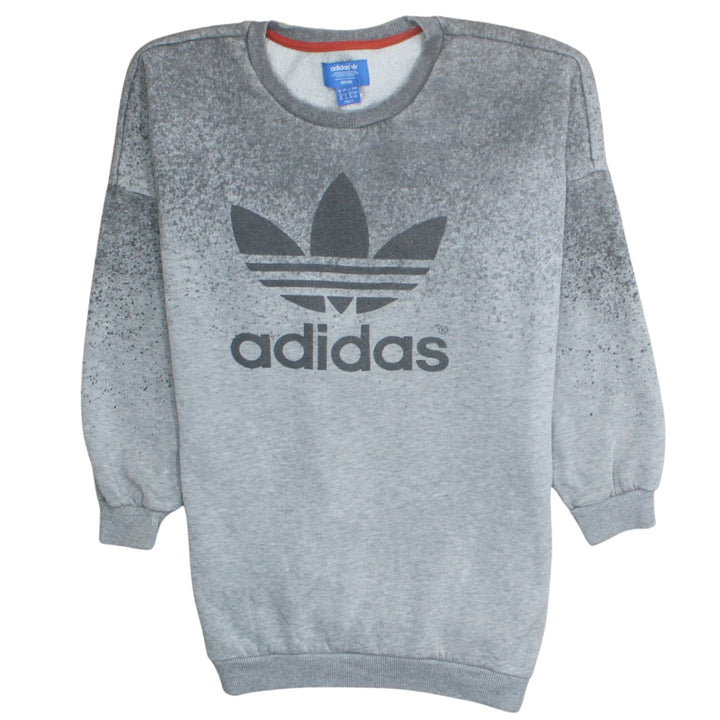Adidas Unisex Grey Pullover Crew Neck Sweatshirt Size L