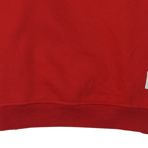 Champion Men's Red Embroidered Logo Sweatshirt Large Pullover Fleece