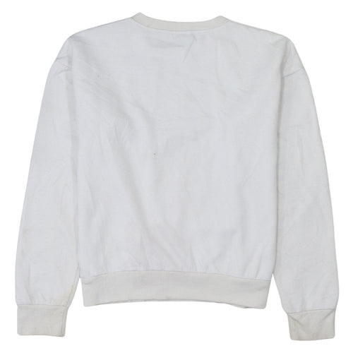 Disney Womens White Dumbo Pullover Sweatshirt XS Long Sleeve Cotton Fleece
