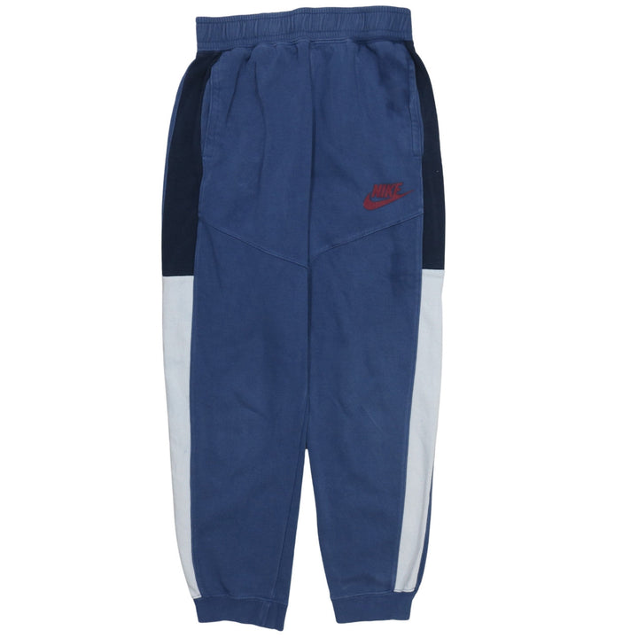 Nike Blue Teens XL Jogger Trousers Fleece Colourblock Activewear