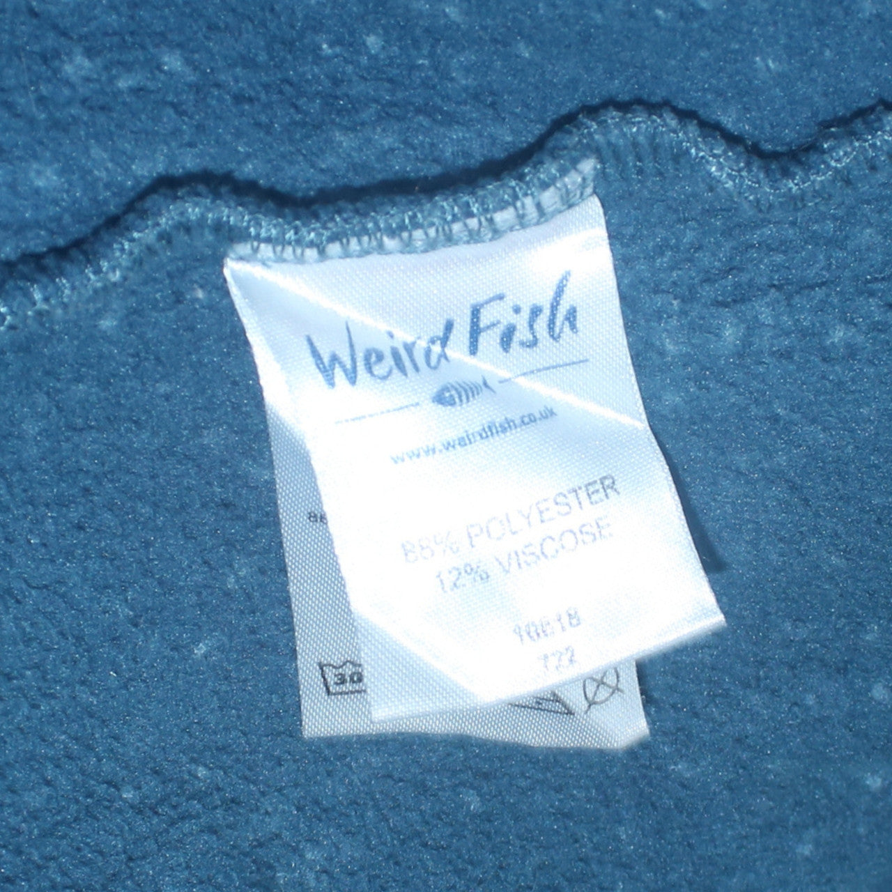 Weird Fish Men’s Blue 1/4 Zip Fleece Pullover Sweatshirt M