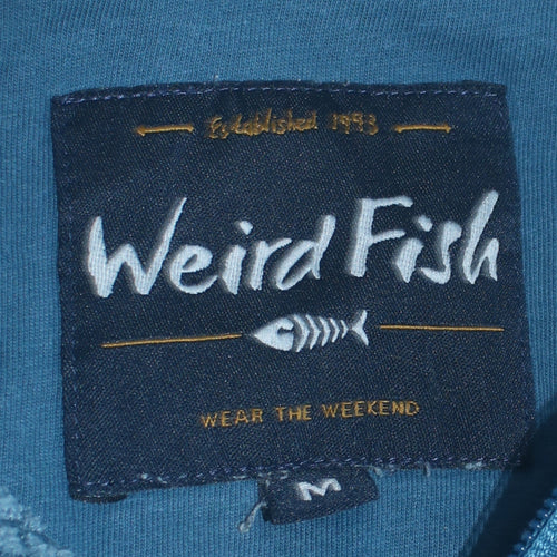 Weird Fish Men’s Blue 1/4 Zip Fleece Pullover Sweatshirt M