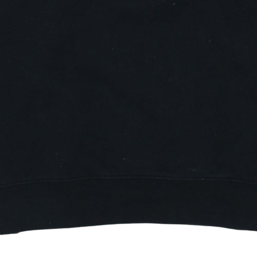 Nike Men's Black Pullover Sweatshirt M Crew Neck Fleece Logo