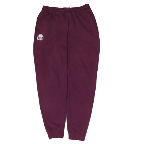 Kappa Womens Burgundy Jogger Sweatpants Size M Elastic Waist Fleece Lined