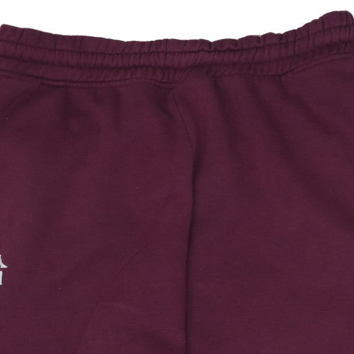 Kappa Womens Burgundy Jogger Sweatpants Size M Elastic Waist Fleece Lined