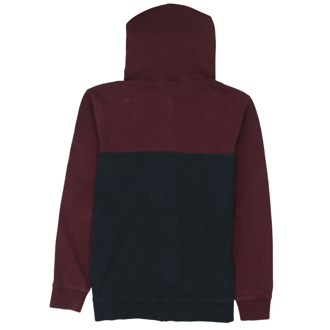 Vans Men's Burgundy and Black Full Zip Hoodie Size M