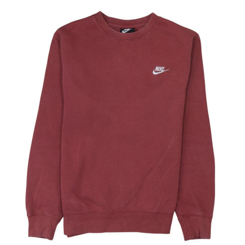 Nike Men's Red Crew Neck Pullover Sweatshirt Size S