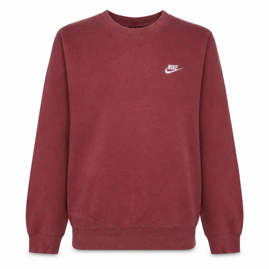 Front view of Nike Men's Red Crew Neck Pullover Sweatshirt, size S