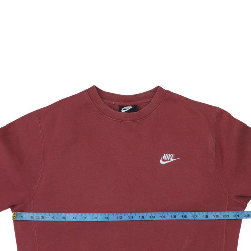 Nike Men's Red Crew Neck Pullover Sweatshirt Size S