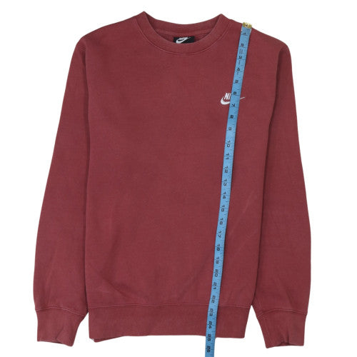 Nike Men's Red Crew Neck Pullover Sweatshirt Size S