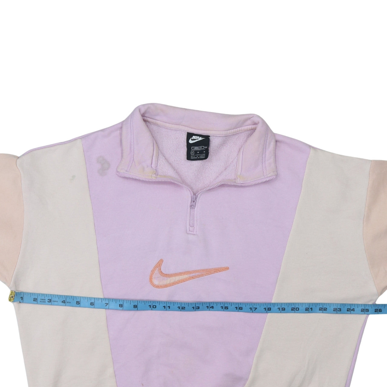 Nike Women’s Lilac & Beige 1/4 Zip Loose Fit Sweatshirt M