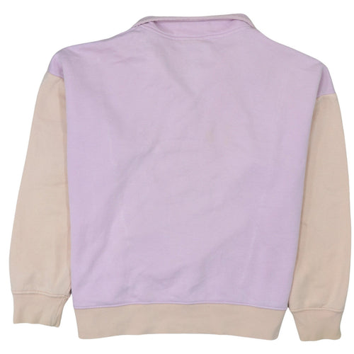 Nike Women’s Lilac & Beige 1/4 Zip Loose Fit Sweatshirt M