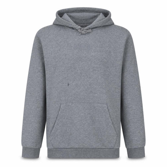 Front view of Puma Men's Grey XL Pullover Hoodie Fleece Sweatshirt