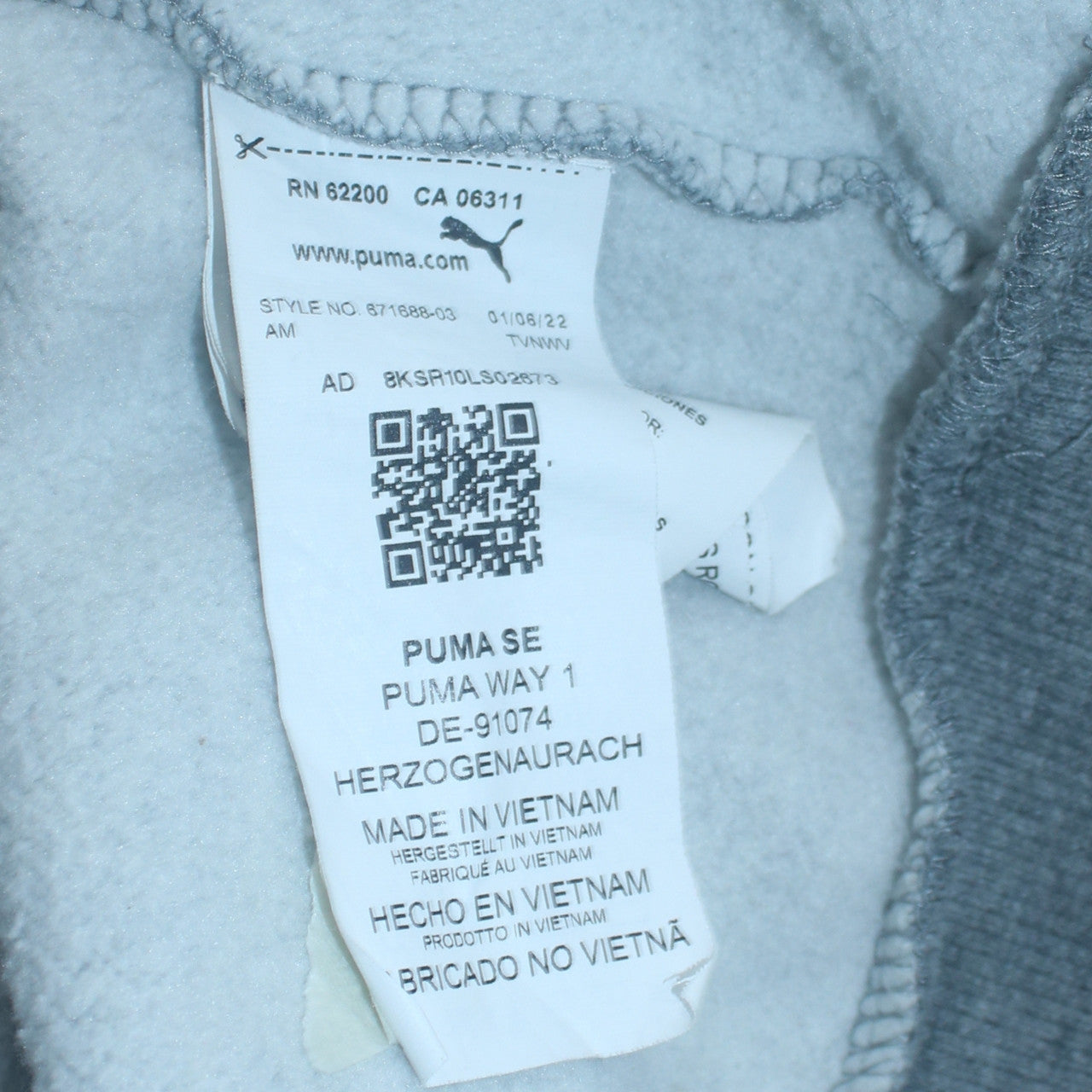 Puma Men's Grey XL Pullover Hoodie Fleece Sweatshirt
