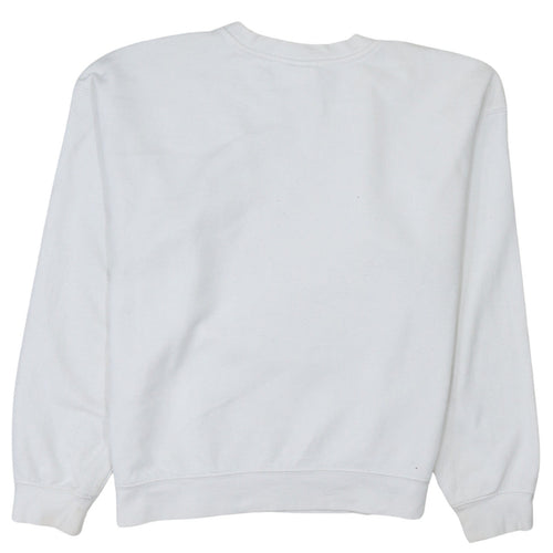H&M Smiley White Women's Sweatshirt Size 12 Pullover Crew Neck Graphic