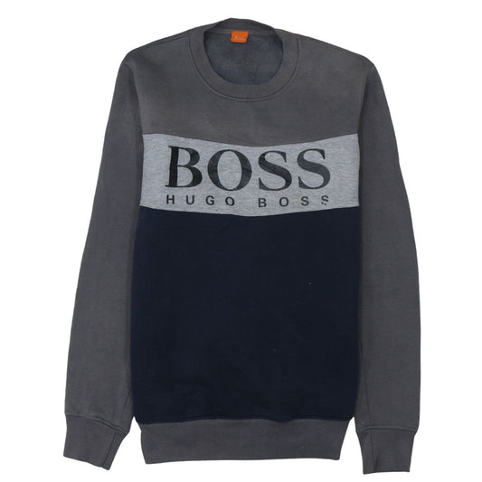 Hugo Boss Men's Grey Crew Neck Logo Sweatshirt Size M