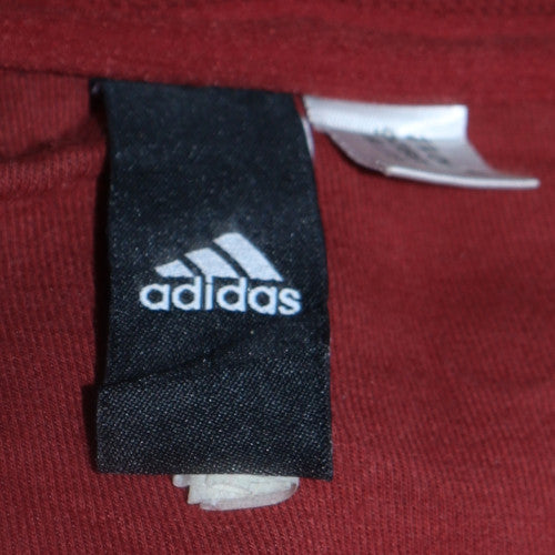 Adidas Mens Red Crew Neck Pullover Sweatshirt Size L
