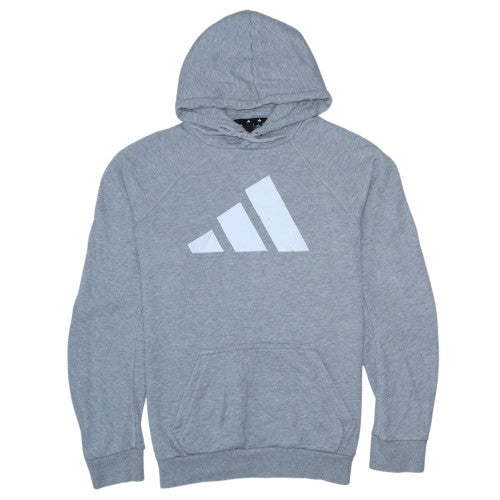 Adidas Men's Grey Pullover Hoodie Size M Regular Fit Sports