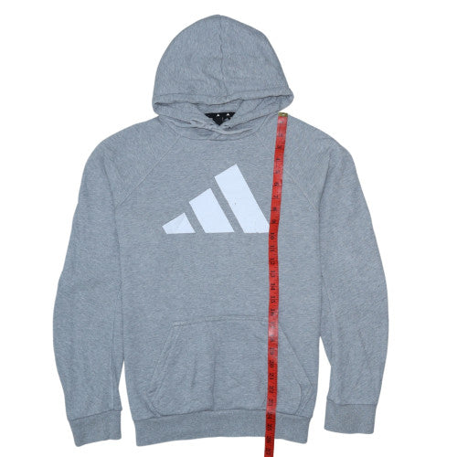 Adidas Men's Grey Pullover Hoodie Size M Regular Fit Sports