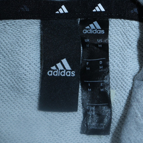 Adidas Men's Grey Pullover Hoodie Size M Regular Fit Sports